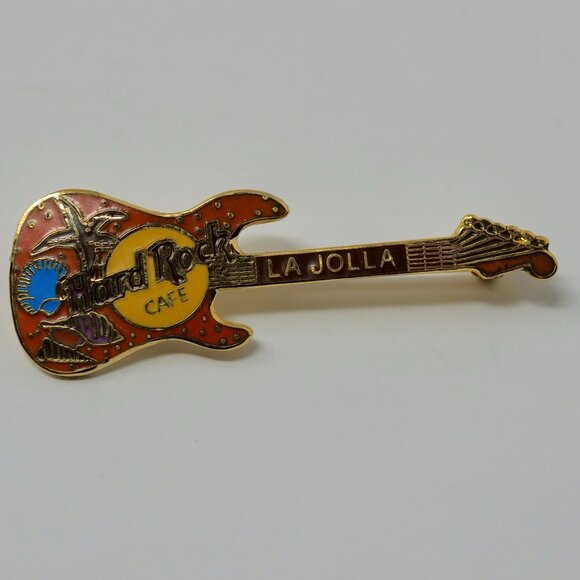 NEW Hard Rock Cafe La Jolla Orange Seashells Guitar Starfish Pin Badge Collector - Picture 1 of 4
